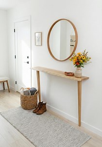 Narrow Console Table, Wooden Hallway Organizer, Handmade Apartment Decor, New Home Gift - Etsy UK