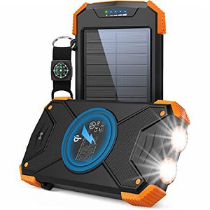 Blavor 10.000 mAh Solar PowerBank mit Qi-Ladepad für 14,49€ (statt 29€)