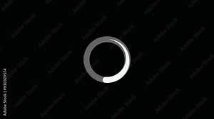 Loading Circle, Video. Loading Animation Icon on Transparent Background. 4k.