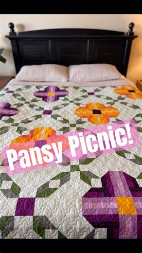 A fresh breath of spring - Pansy Picnic Quilt is here!