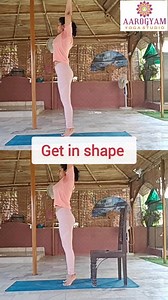 14K views · 356 reactions | Get in shape . . #getinshape #shapeup #yogabenefits #yogareels #positivity #workouttime #workoutvideos #chairyoga | Aarogyam Yoga Studio | Facebook