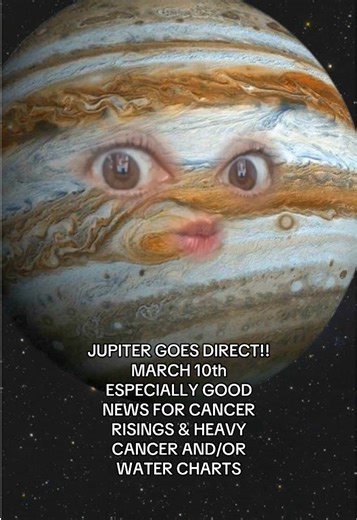 Wherever #cancer♋️ is in your chart is going to get some kind of boost - finally! It will depend on your chart and what you have going on in your life, but in general, this is good news! #jupiterdirect #jupiterincancer #watersigns #astrology