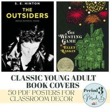 Posters | Middle School Classroom Decor | Young Adult Classics | Book Covers