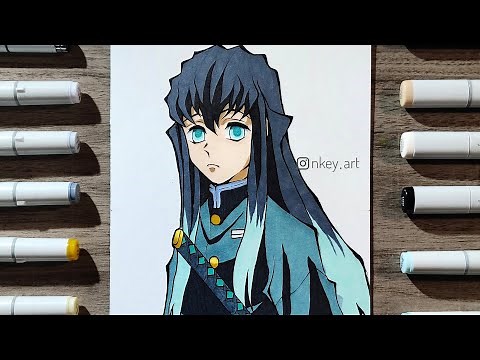 kimetsu no yaiba | How To Draw MUICHIRO TOKITO | |Como Dibujar a Muichiro Tokito