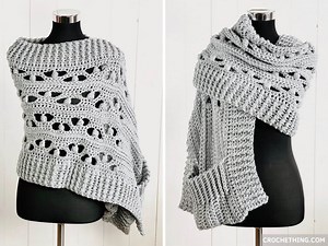 Pocket shawl 2020: free crochet pattern   step by step video