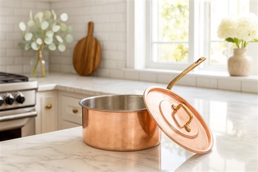 Handmade Moroccan Copper Saucepan With Brass Handle & Lid, 20cm Vintage Style Cookware, Artisan Copper Pot, Kitchen Decor Gift for Chef - Etsy