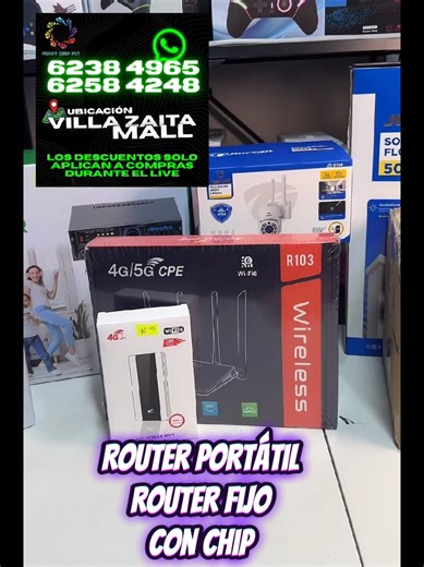 Adquiere tu Router Portátil en Plaza Villa Zaita