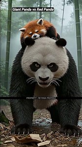 Giant Panda vs Red Panda — The Fight You Never Expected! #fyp