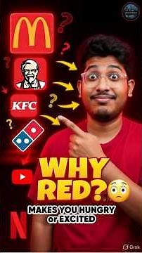 Why Red 🔴 Makes You Hungry or Excited 😲 #colorpsychology #brainhacks #colors #shortsindia #fastfood