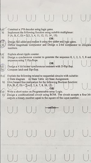JNTUH R22 BTech 2 Year I Semester DEGITAL ELECTRONICS Question paper 😱🔥#jntuhyderabad