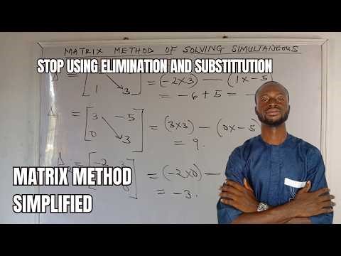 Stop Using Elimination and Substitution! Solve Simultaneous Equations with Matrices