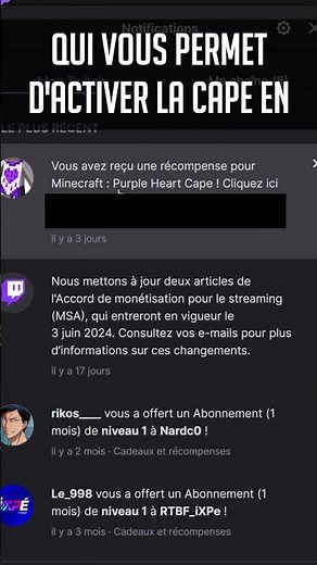 Obtenir les nouvelles capes Minecraft #minecraft #minecraftcape