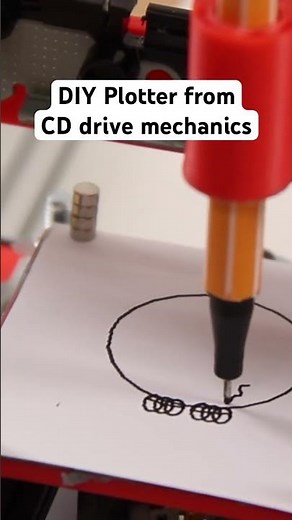DIY plotter made of old CD drives and Arduino #arduino #diy #robotics #engineering