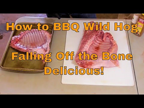 How to BBQ wild hog that is juicy and falling off the bone delicious!