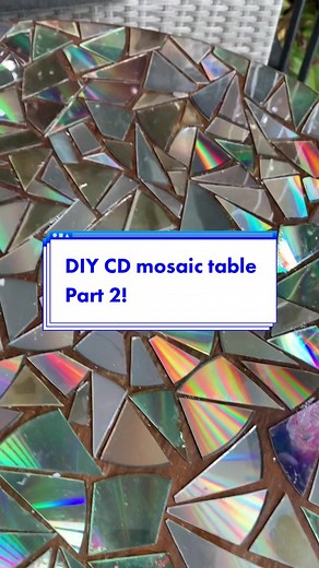DIY CD Mosaic Table - Part 2 Completion Update