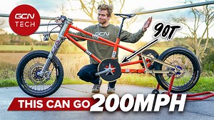 623K views · 7.4K reactions | This is Neil Campbell's custom-built bike, engineered with one goal in mind: to break the land speed world record and become the first bicycle to surpass 200mph. From its MASSIVE 90-tooth carbon chainring and dual-chain drivetrain to its motorbike forks and tyres, the engineering is unlike anything you've ever seen. We also take a look at the battle scars the bike still wears from a previous 175mph crash! #landspeedrecord | GCN Tech | Facebook
