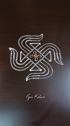 Easy Kolam | Simple rangoli | Very easy kolam ❤️ ‪@Epickolam‬