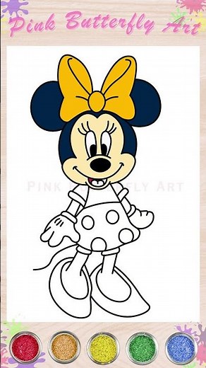 Minnie Mouse Drawing and Coloring Animations for Kids Toddlers Preschoolers #mickeymouse #minnie