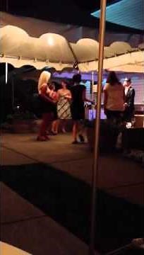 Drunk wedding dancing