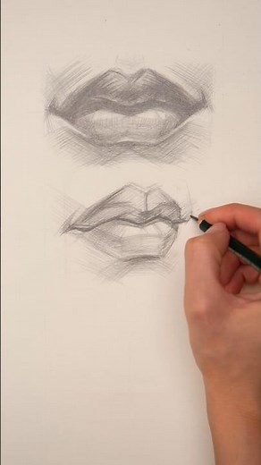 How to Draw Lips in 3/4 view? | EASY DRAWING 👄 #tutorial #beginnerarttips #drawing #art #shorts