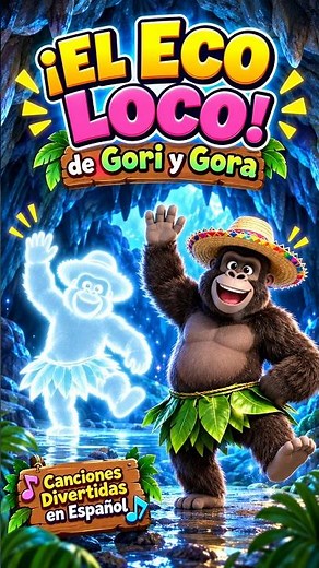 Gori and Gora's Crazy Echo! | Fun Songs in Spanish #Shorts