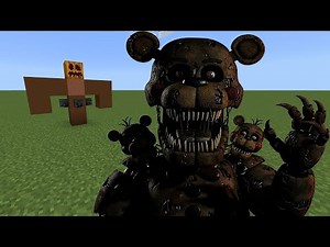 Nightmare Freddy FNAF 4 Revamp Addon in Minecraft PE Bedrock