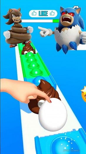 YEAH🙌! Sonic Egg vs Poop Shadow Run Pop 3D 🦠 #sonicthehedgehog #shortsfeed #viralshorts #shorts