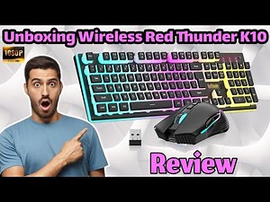 Unboxing & Testing The RGB RedThunder K10 Wireless Gaming Keyboard & Mouse | Artist Iftikhar Malik