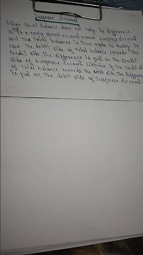 Meaning of Suspense Account. Class -XI Com.