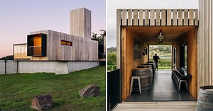 cumulus studio's tasmanian 'devil's corner' winery is designed as an ever-expanding village