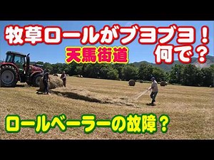 【トラクター】牧草ロールがブヨブヨ！何で？金森第２牧草地やります！