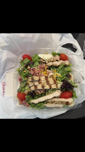 Yesterdays lunch Grilled Chicken cob salad from @Chick-fil-A #delicous #fyp #chickfila