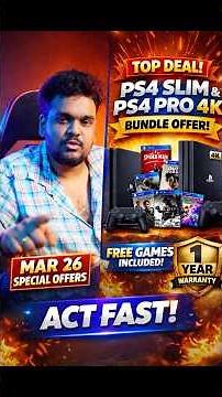 PlayStation 4 Slim & PS4 Pro 4K Gaming Console Offers – Game Combo + 1 Year Warranty | Mar 26 Deals