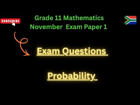 Grade 11 November Probability Exam Questions