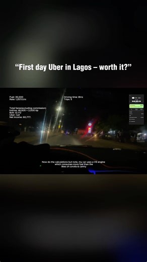 First day Uber in Lagos - is it worth it ? #bolt #indriver #uberdriver #shortfeed #lagos