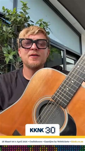 Francois van Coke het ’n spesiale ‘song’ vir die KKNK se 30ste verjaarsdag. Sien hom Donderdag 2 April op die Feesmark-verhoog by “Kaktus” en Vrydag 3 April in die musiekproduksie “Hoe ek dit onthou”. Sien jou daar! 🎫 Kaktus: Webtickets of kknk2026.kknk.co.za/musiek/kaktus 🎫 Hoe ek dit onthou: Webtickets of kknk2026.kknk.co.za/musiek/hoe-ek-dit-onthou 📅 2 en 3 April 2026 📍 Oudtshoorn #KKNK2026, geborg deur Absa South Africa #KKNK30 #FeesVoluit | KKNK