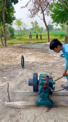 New diesel engine starting one man power