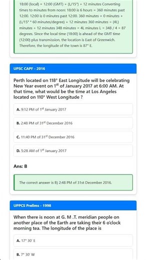 Calculation of Local Time based on Longitude