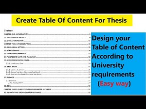 How to create list of content in word | How to make table of content in ms word