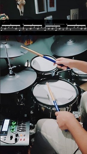 sextuplet groove over backing track by @timbofromkeno #drums #drumgroove #rolandvdrums