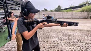 6.2K views · 100 reactions | The twins let their schoolmate shoot the scattergun while they supervise and guide her... | Snooky Cruz | Facebook