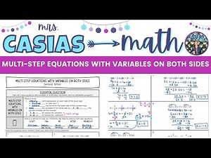Solving Multi Step Equations with Variables on Both Sides | Algebra 1 Lesson
