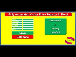 Fully Automated Visitor Entry Register in Excel
