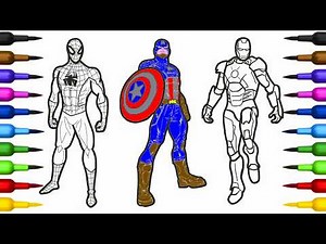 Marvel Coloring | Batman and Iron Man & Spidey Coloring Moments