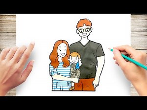 How to Draw Happy Family