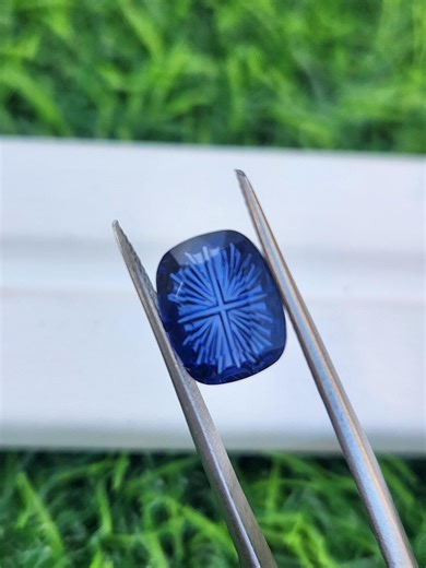 VVS1 Clarity Lab Grown Blue Sapphires 9X11 Cushion Fantasy Cut | Loose Gemstone - Etsy