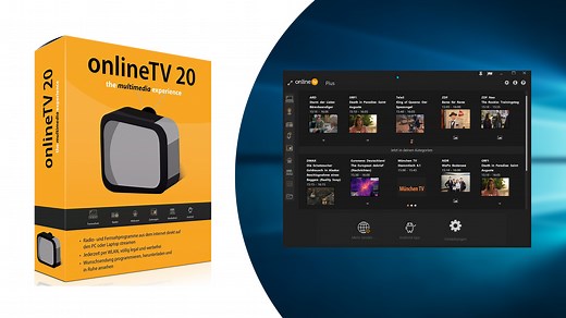 Fernsehen am PC mit einer Vollversion: onlineTV 20 Plus gratis
