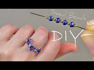 Seed Bead Flower Ring Tutorial: Easy Beaded Flower Ring