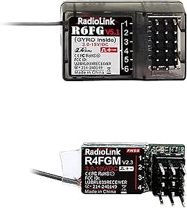 Radiolink R6FG&R4FGM Receiver with Gyro Long Range Control for RC Cars RC Boats for Radiolink RC4GS V2/RC6GS V2 Controller