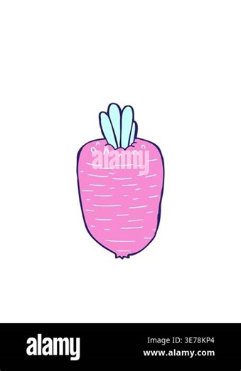 bobbing motion animation of cartoon vegetable